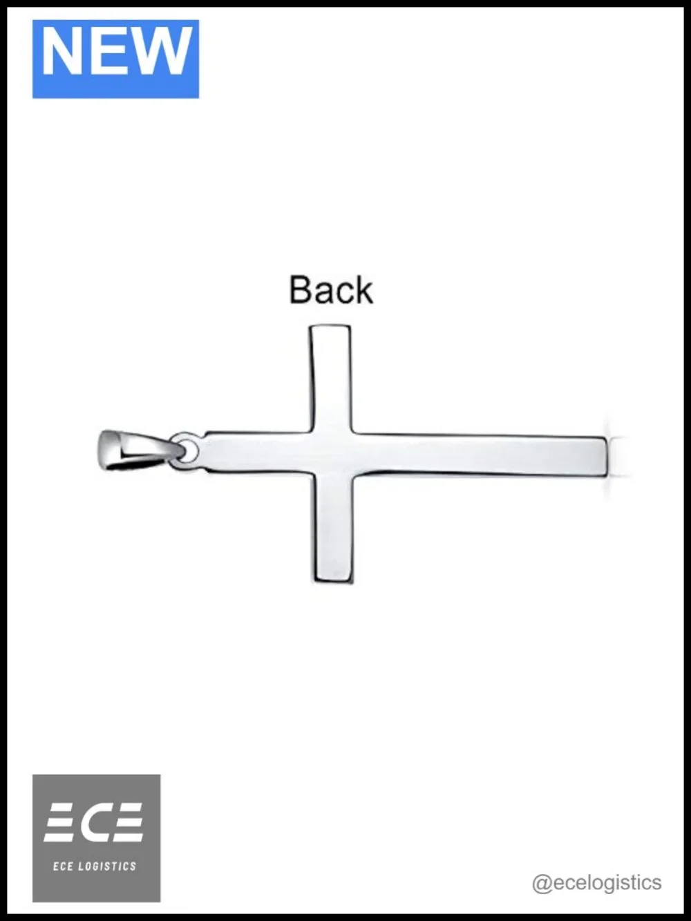 925 Sterling Silver Cross Pendant Necklace Adjustable 16-18 Inch